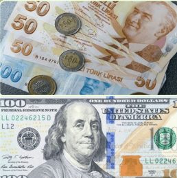 الليره التركي مقابل الدولار الامريكي